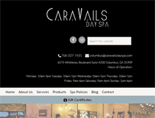 Tablet Screenshot of caravailsdayspa.com